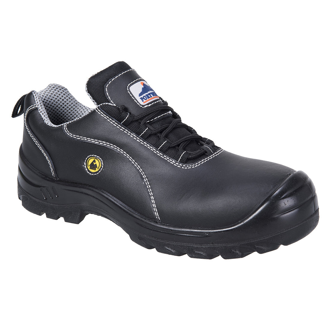 Portwest FC02 Compositelite ESD Leather Safety Shoes S1 1#colour_black