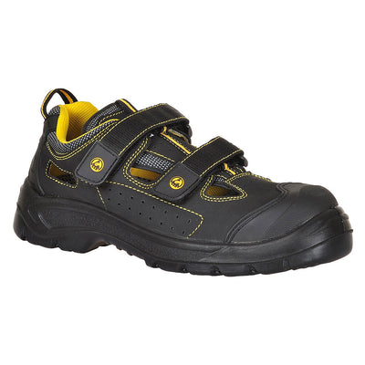 Portwest FC04 Compositelite ESD Tagus Sandals S1P 1#colour_black 2#colour_black
