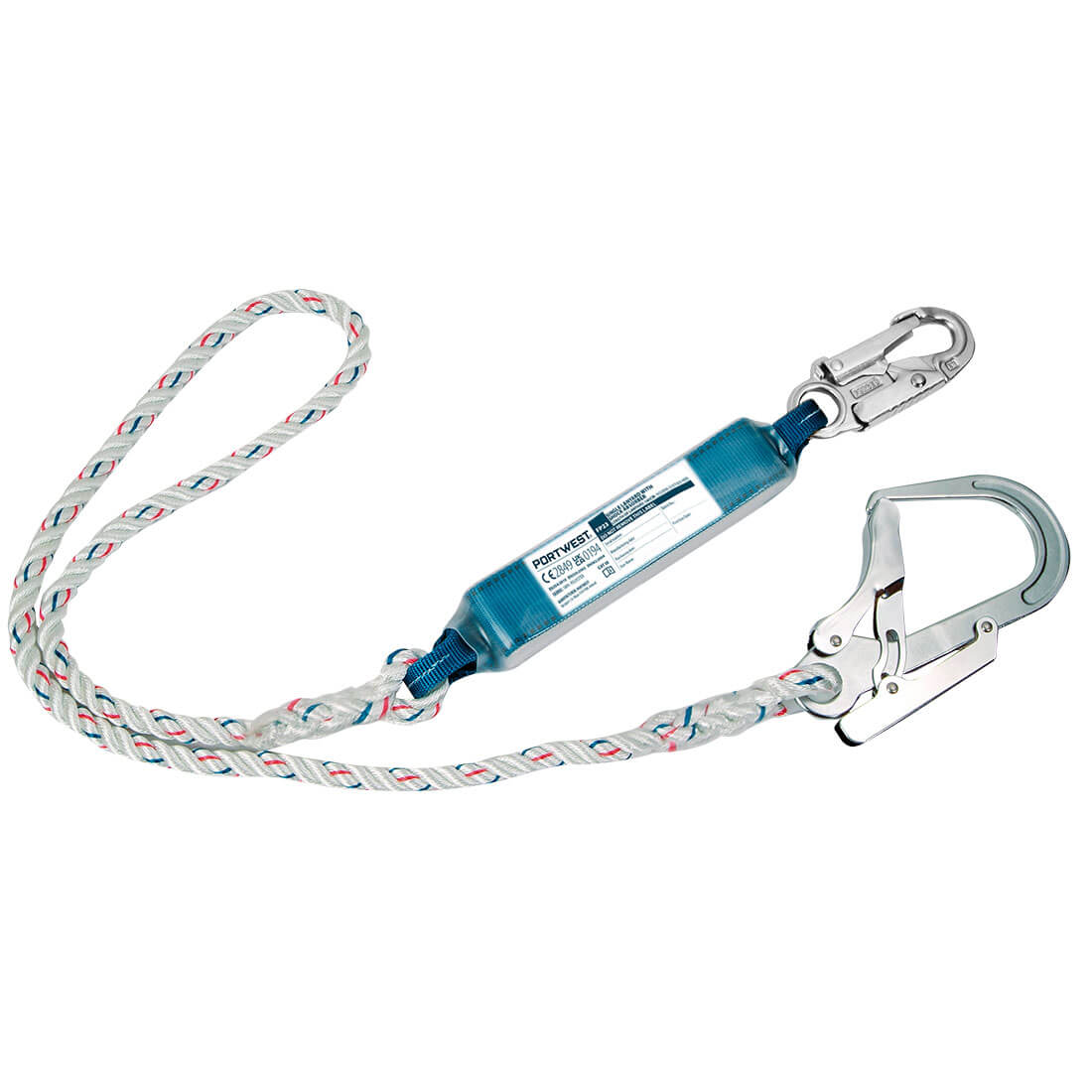Portwest FP23 Single Lanyard With Shock Absorber 1#colour_white