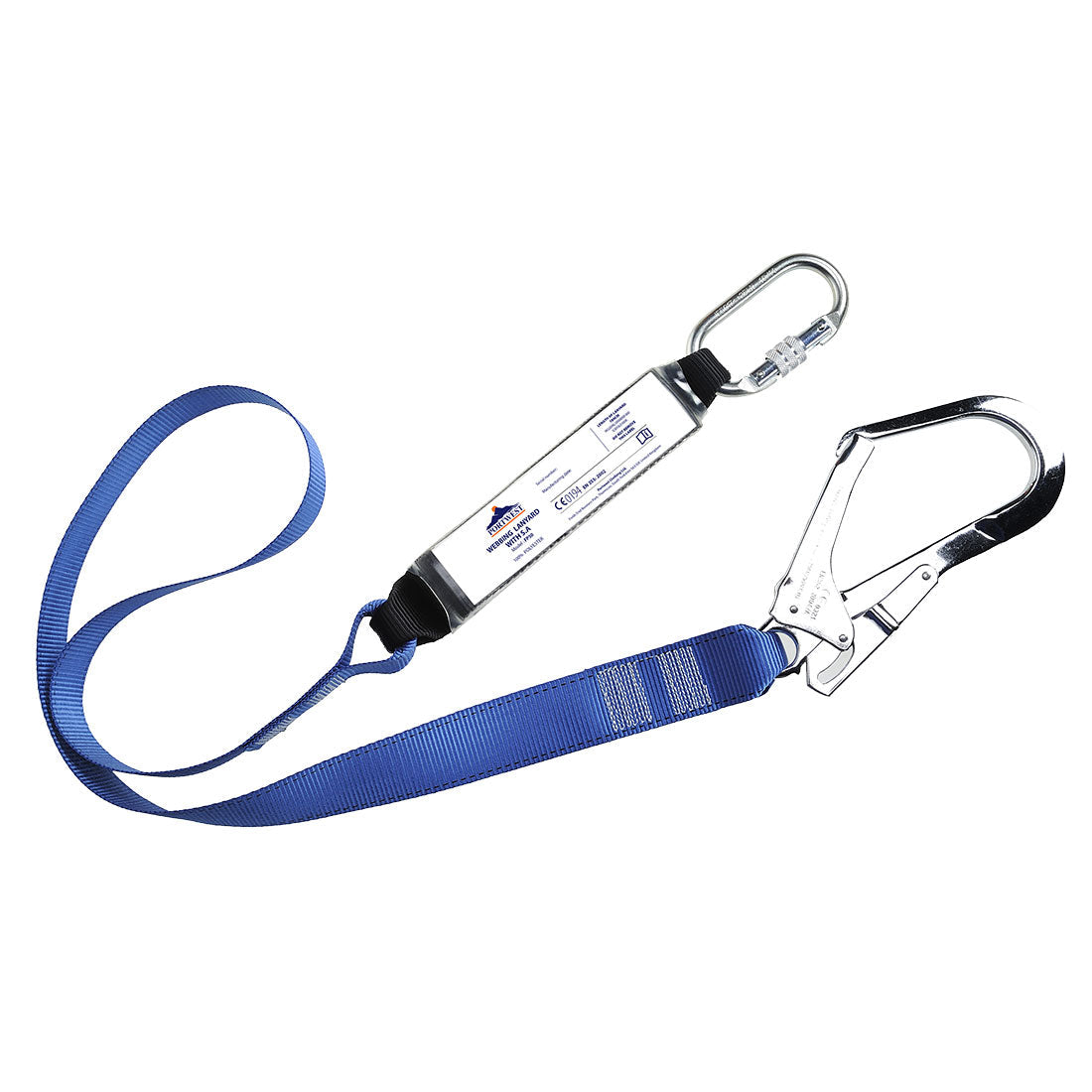 Portwest FP50 Single Webbing Lanyard With Shock Absorber 1#colour_royal-blue