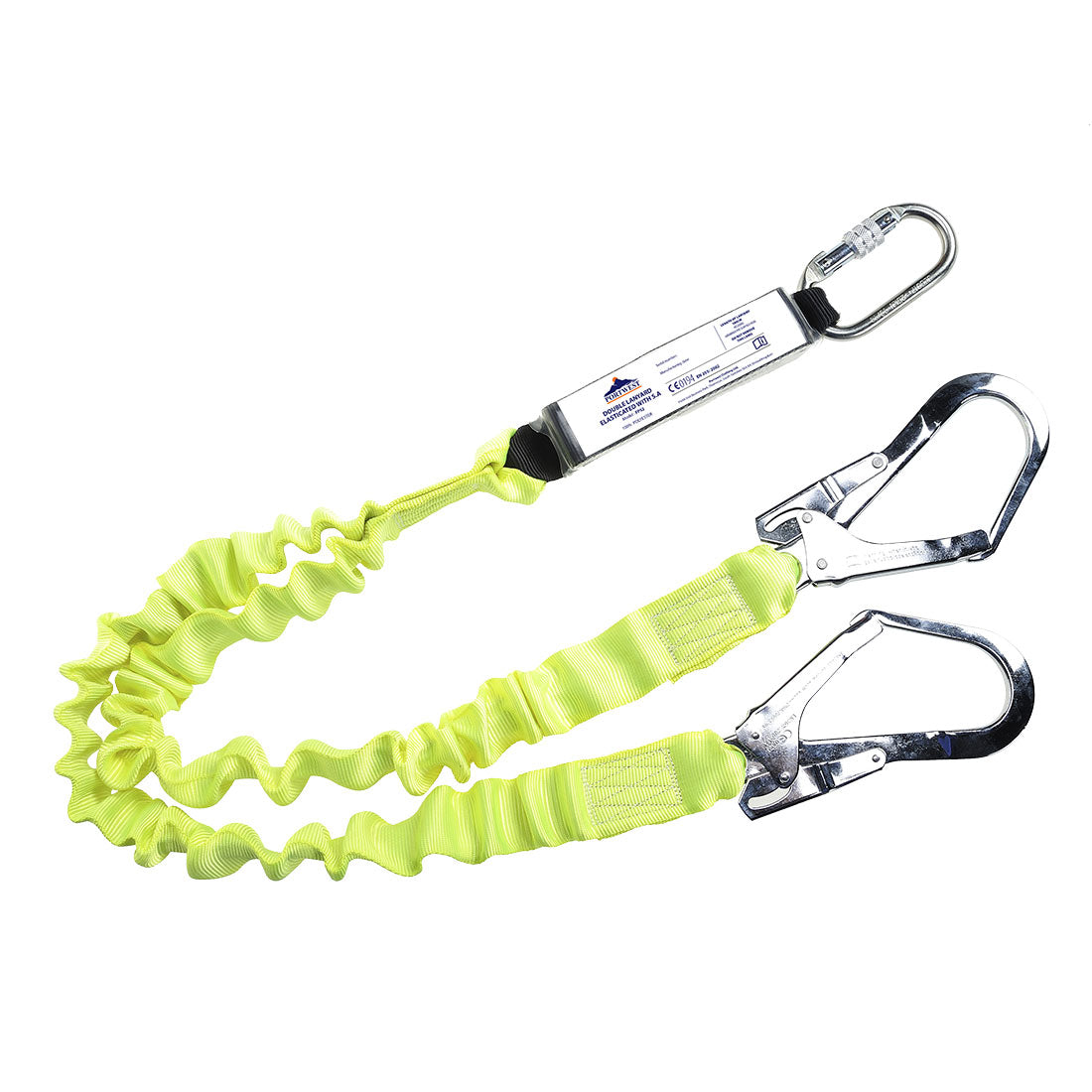 Portwest FP52 Double Elasticated Lanyard With Shock Absorber 1#colour_yellow