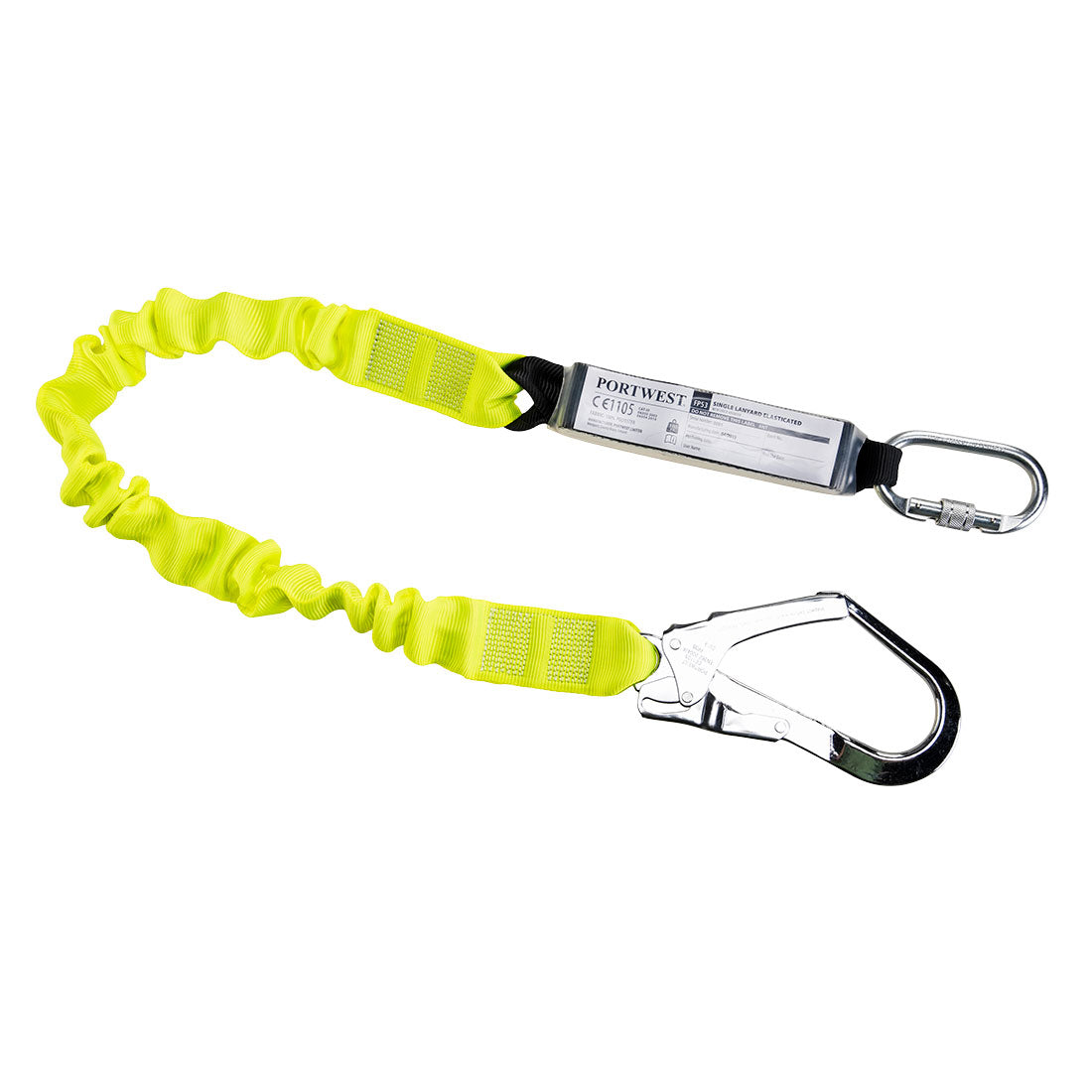 Portwest FP53 Single Elasticated Lanyard With Shock Absorber 1#colour_yellow