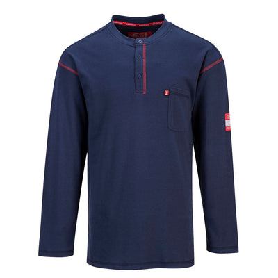 Portwest FR02 Bizflame FR Henley Sweatshirt 1#colour_navy