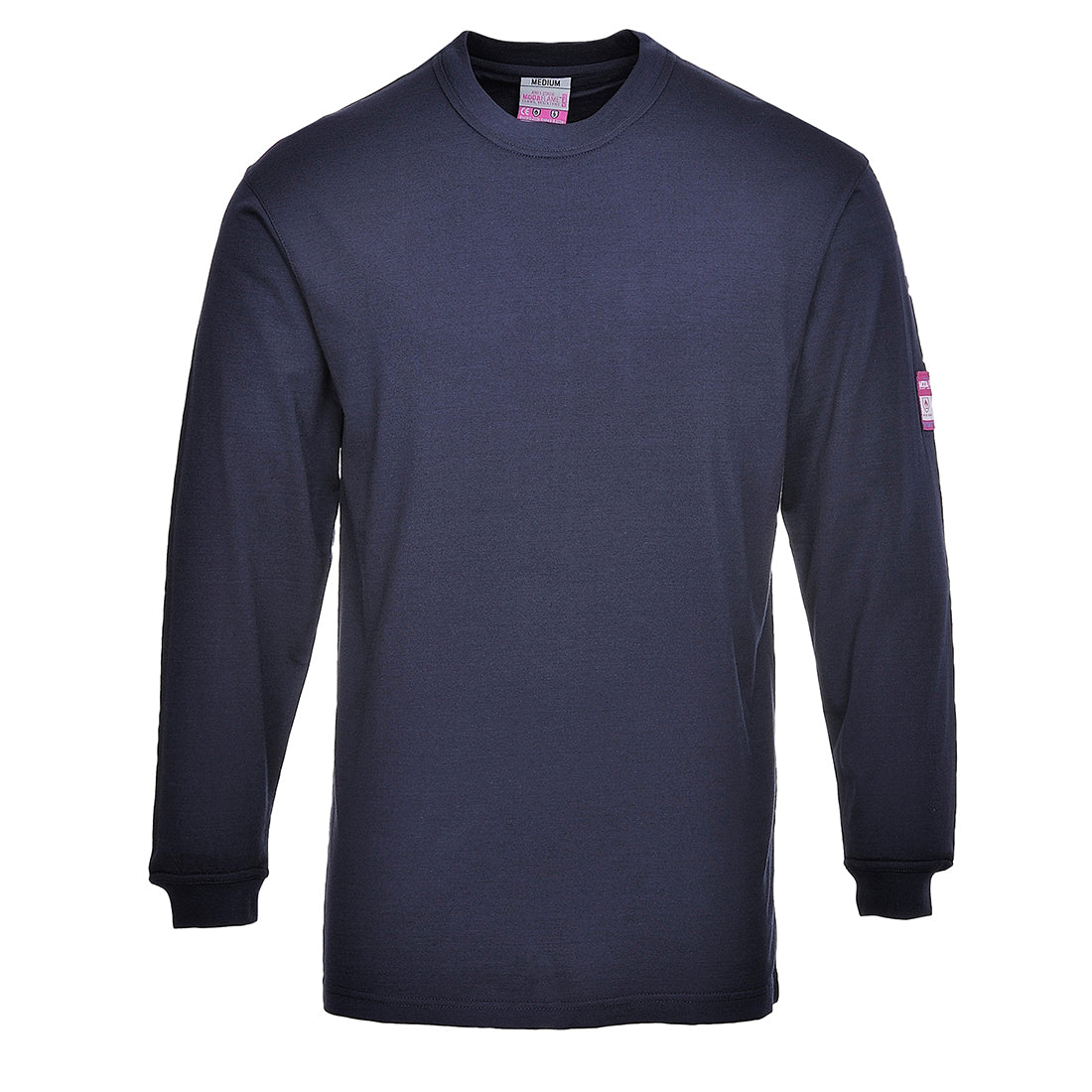 Portwest FR11 Flame Resistant Anti-Static Long Sleeve T-Shirt 1#colour_navy