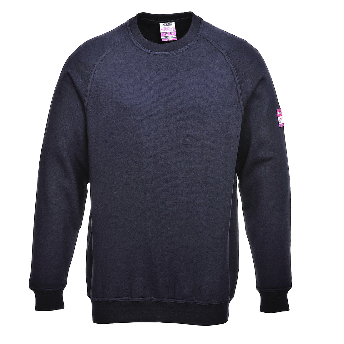Portwest FR12 Flame Resistant Anti-Static Long Sleeve Sweatshirt 1#colour_navy