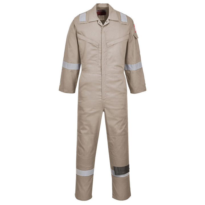 Portwest FR21 Flame Resistant Super Light Weight Anti-Static Coveralls 210g 1#colour_khaki