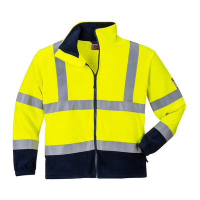 Portwest FR31 Flame Resistant Anti-Static Hi Vis Fleece 1#colour_yellow 2#colour_yellow 3#colour_yellow