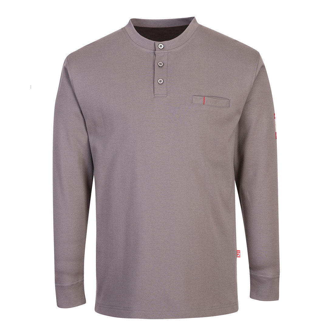 Portwest FR32 FR Anti-Static Henley Sweatshirt 1#colour_grey