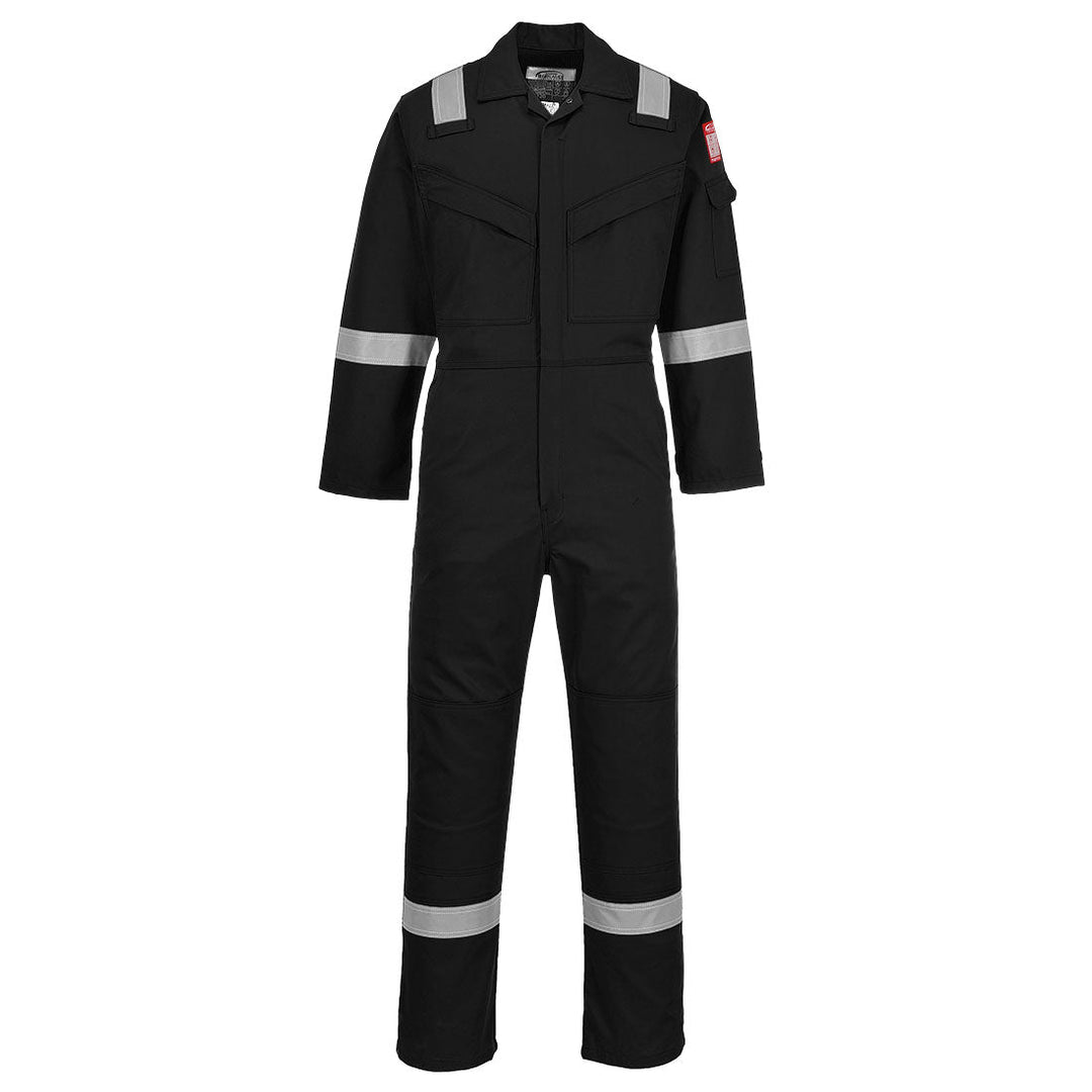 Portwest FR50 Flame Resistant Anti-Static Coveralls 350g 1#colour_black