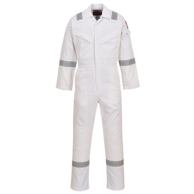 Portwest FR50 Flame Resistant Anti-Static Coveralls 350g 1#colour_white