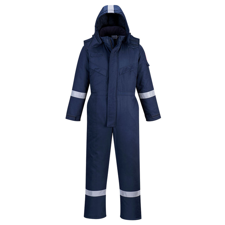 Portwest FR53 FR Anti-Static Flame Retardant Winter Coveralls 1#colour_navy