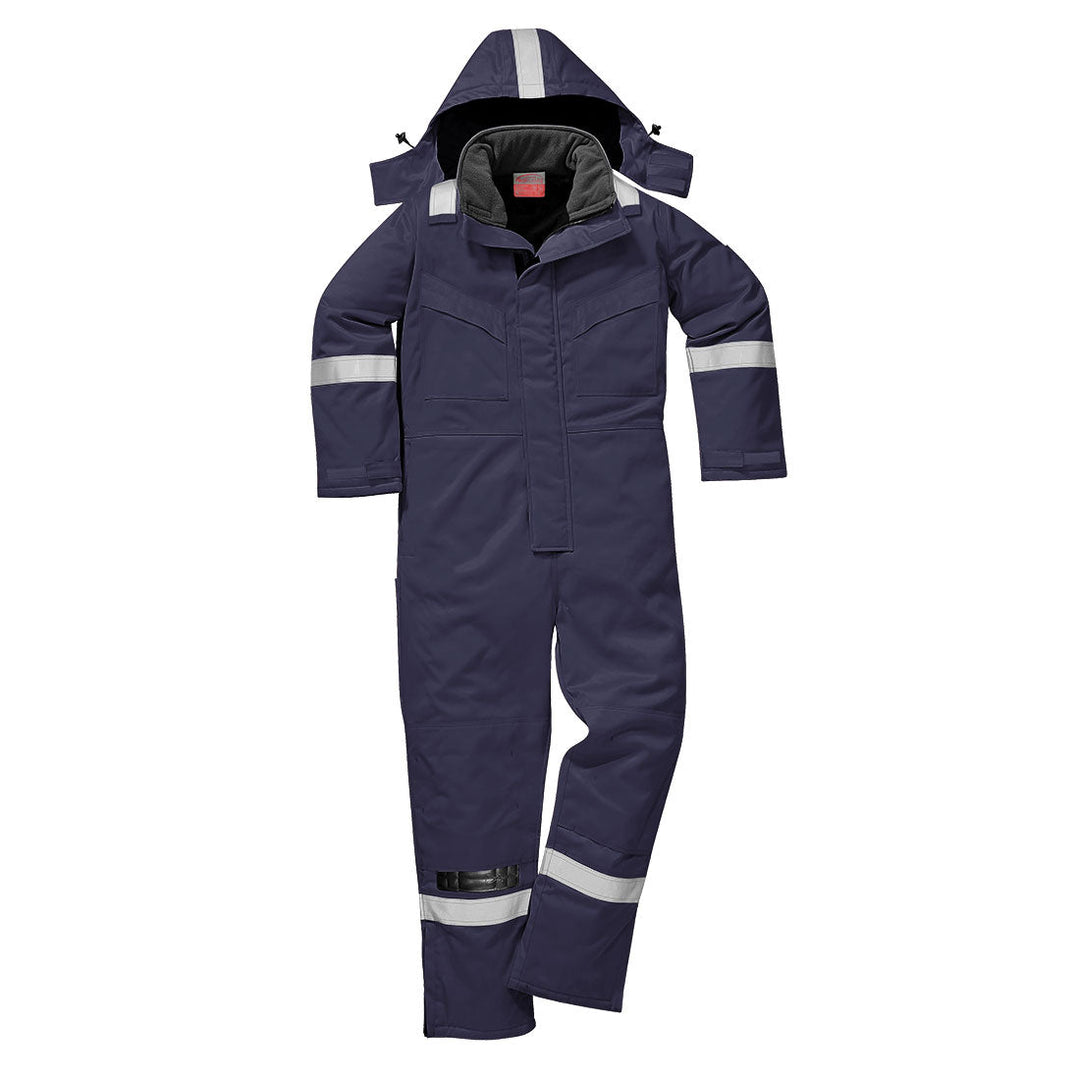 Portwest FR53 FR Anti-Static Flame Retardant Winter Coveralls 1#colour_navy 2#colour_navy