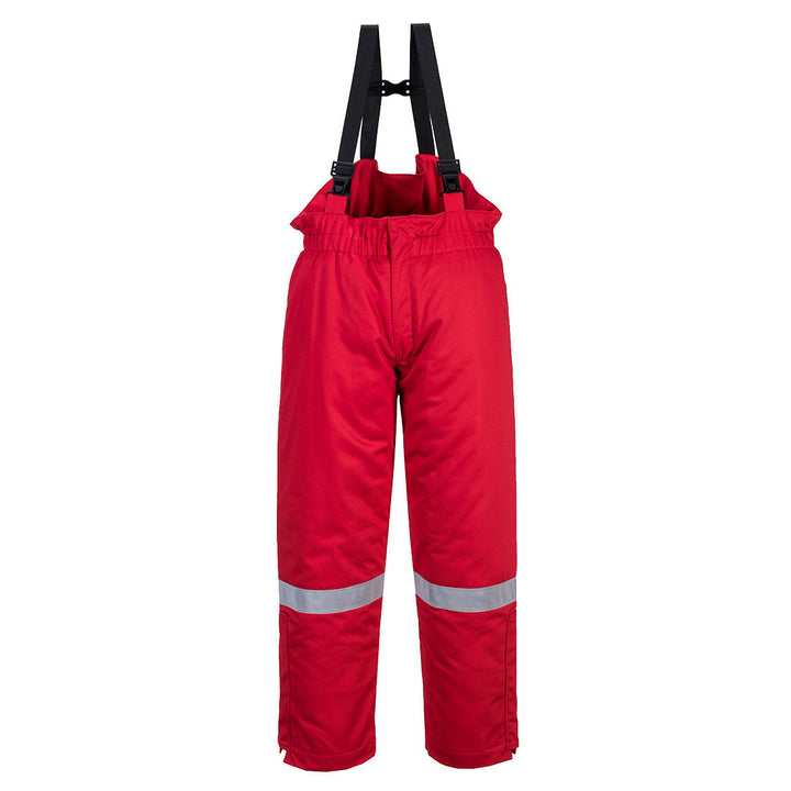 Portwest FR58 FR Anti-Static Winter Salopettes 1#colour_red