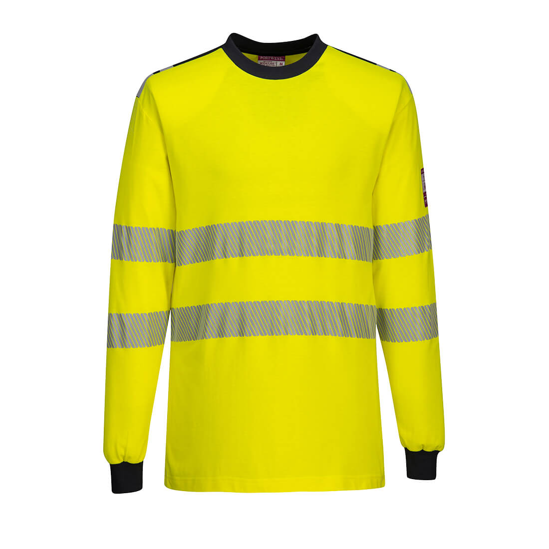 Portwest FR701 WX3 Flame Retardant Hi-Vis T-Shirt 1#colour_yellow-navy