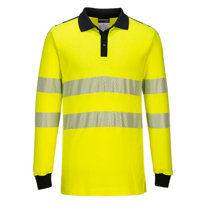 Portwest FR702 WX3 Flame Retardant Hi-Vis Polo Shirt 1#colour_yellow