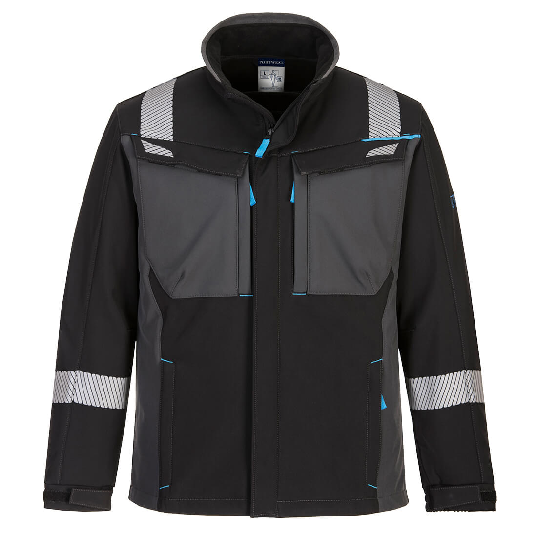 Portwest FR704 WX3 Flame Retardant Softshell Jacket 1#colour_black