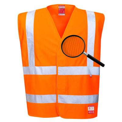 Portwest FR71 Hi Vis Anti Static Vest - Flame Resistant 1#colour_orange