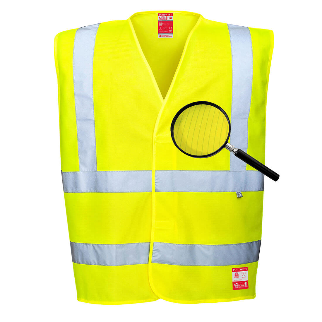 Portwest FR71 Hi Vis Anti Static Vest - Flame Resistant 1#colour_yellow