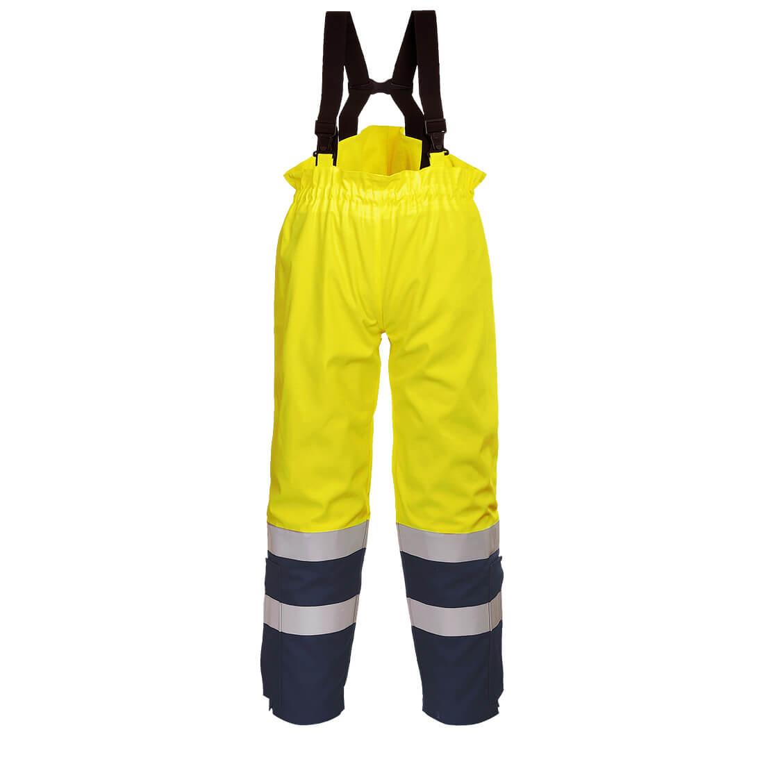 Portwest FR78 Bizflame Multi Arc Hi Vis Flame Retardant Trousers 1#colour_yellow-navy