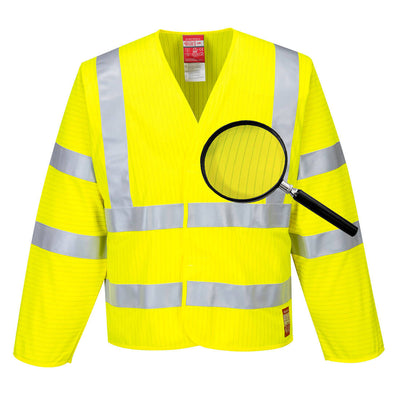 Portwest FR85 Hi Vis Anti Static Jacket - Flame Resistant 1#colour_yellow