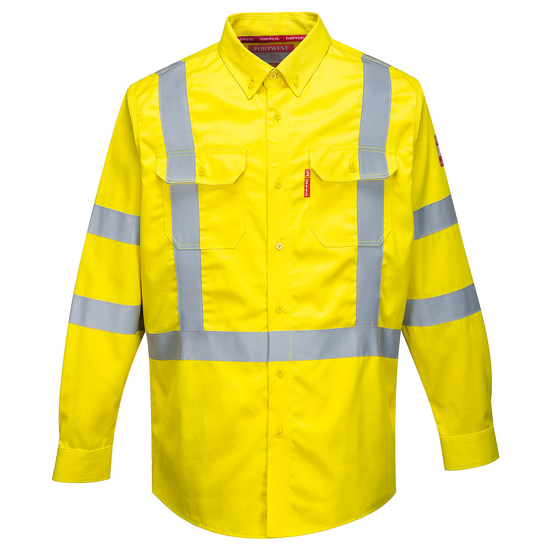 Portwest FR95 Bizflame 88/12 Hi Vis Shirt - Flame Retardant 1#colour_yellow