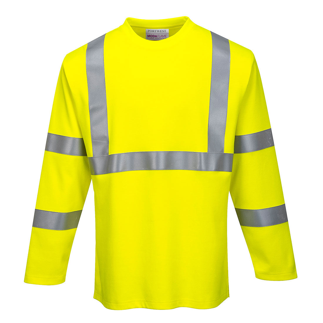 Portwest FR96 FR Hi Vis Long Sleeve T-Shirt 1#colour_yellow
