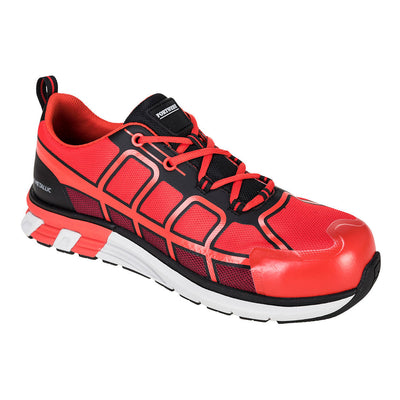 Portwest FT17 OlymFlex Barcelona SBP AE Trainers 1#colour_red-black