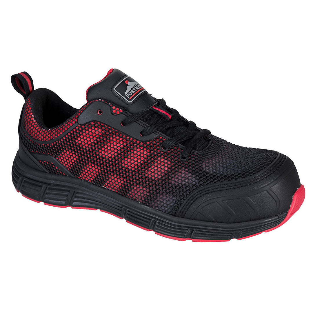 Portwest FT35 Compositelite Ogwen Low Cut Trainers S1P 1#colour_black-red