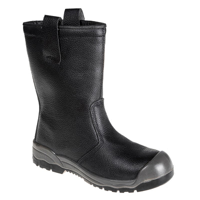 Portwest FW13 Steelite Rigger Boots S1P CI (With scuff cap) 1#colour_black