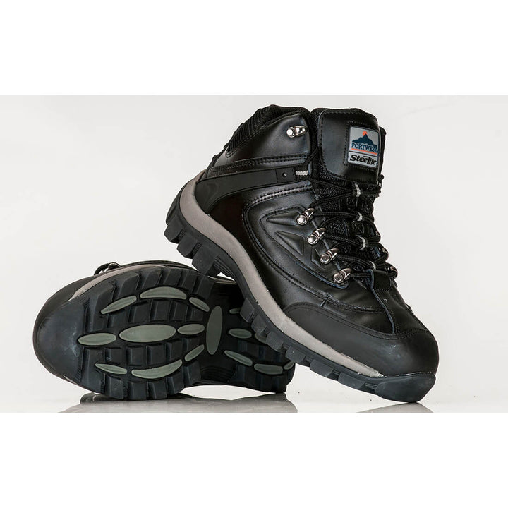 Portwest FW30 Steelite Mid Cut Trainers SB HRO Black Image 2#colour_black