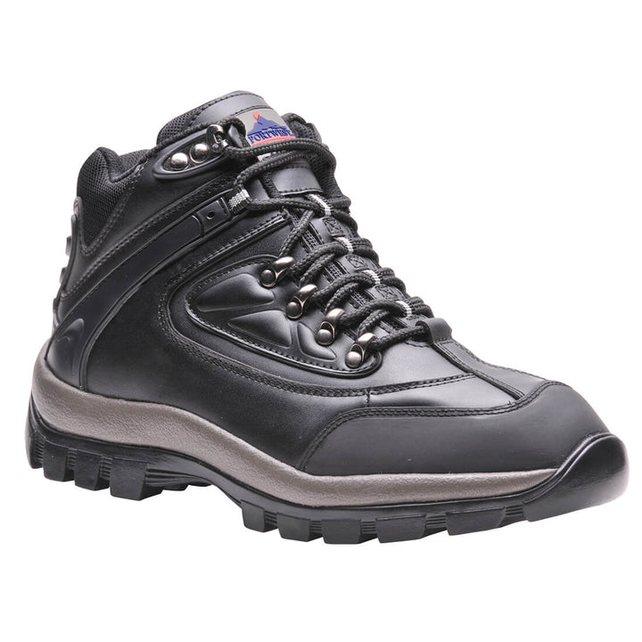 Portwest FW30 Steelite Mid Cut Trainers SB HRO Black Main#colour_black