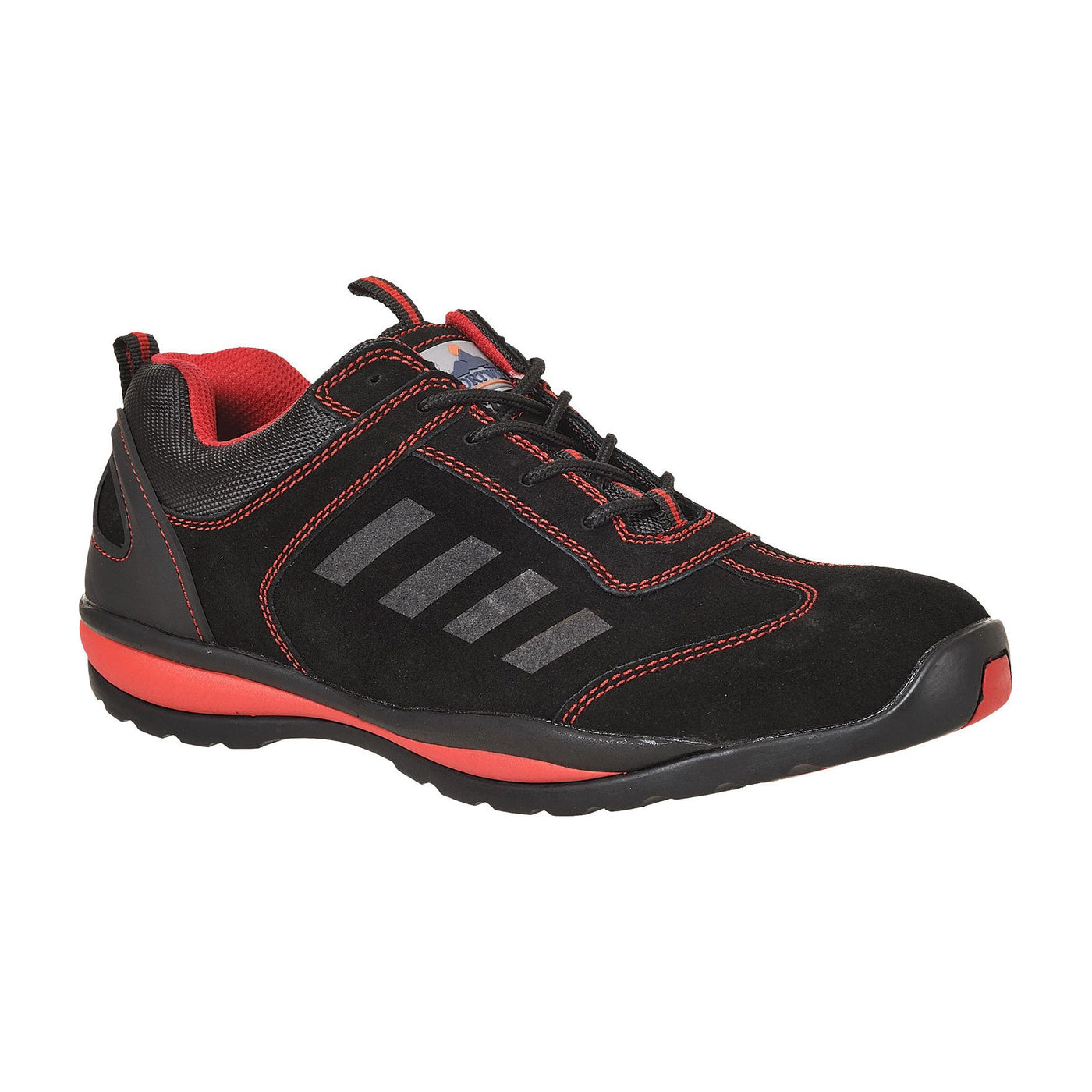Portwest FW34 Steelite Lusum Safety Trainers S1P HRO 1#colour_red 2#colour_red