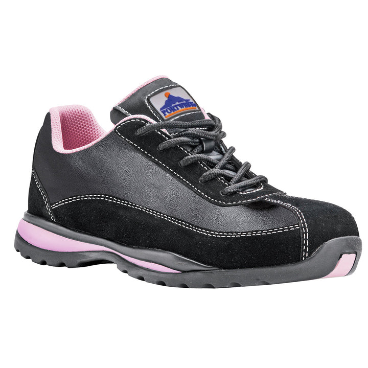 Portwest FW39 Steelite Ladies Safety Trainers S1P HRO 1#colour_black-pink