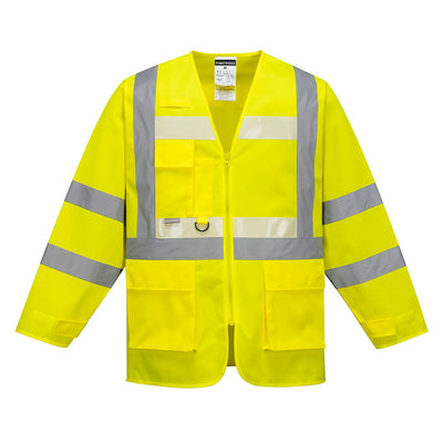 Portwest G475 Glowtex Executive Hi Vis Jacket 1#colour_yellow