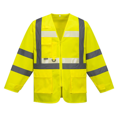 Portwest G475 Glowtex Executive Hi Vis Jacket 1#colour_yellow 2#colour_yellow