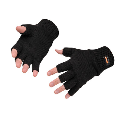 Portwest GL14 Fingerless Knit Insulatex Gloves 1#colour_black
