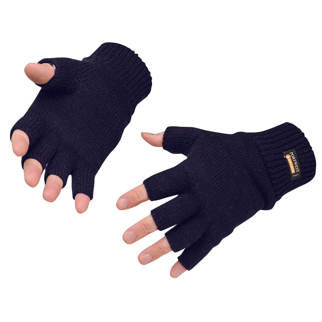 Portwest GL14 Fingerless Knit Insulatex Gloves 1#colour_navy