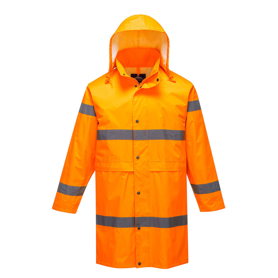 Portwest H442 Hi Vis Coat 100cm 1#colour_orange 2#colour_orange 3#colour_orange