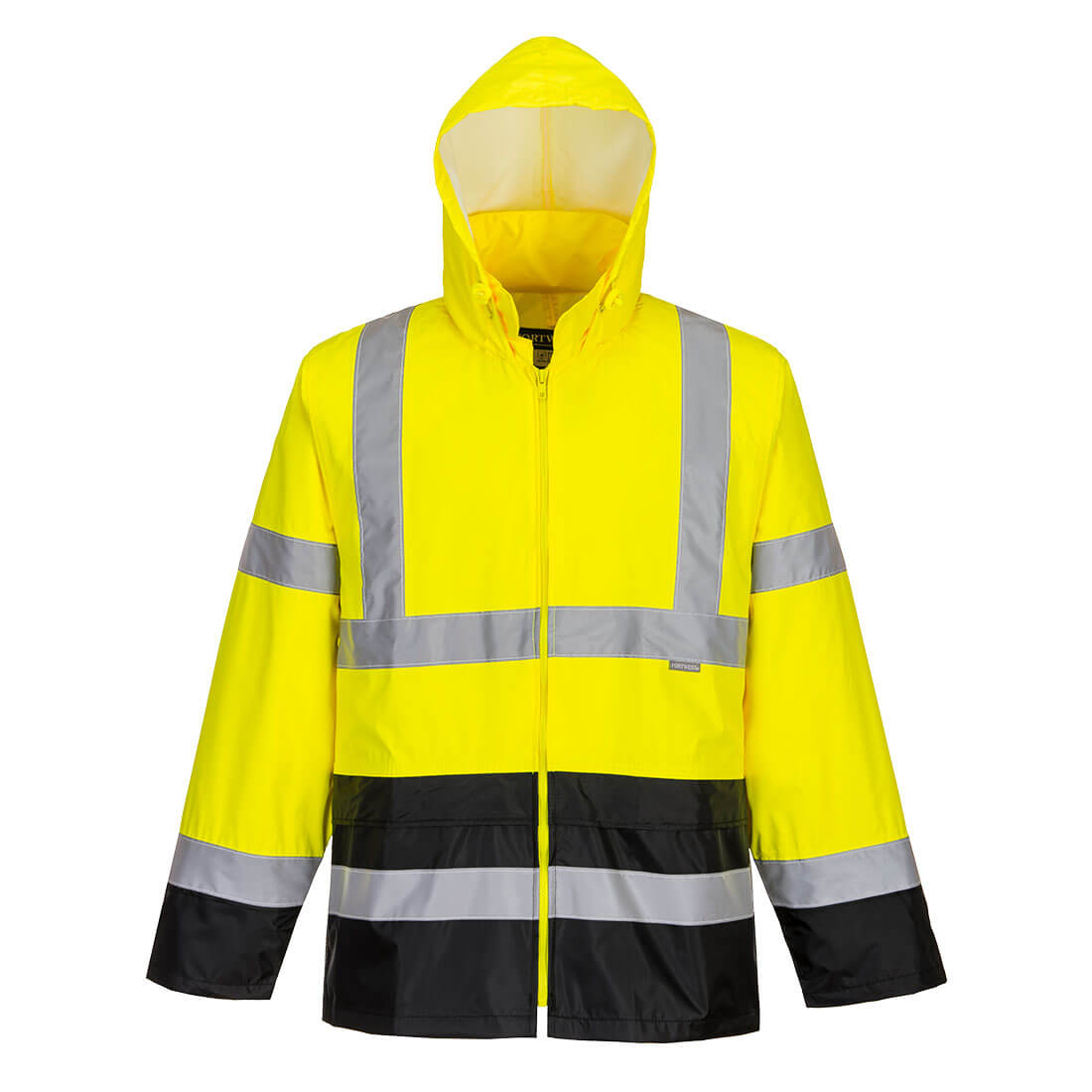 Portwest H443 Hi Vis Classic Contrast Rain Jacket 1#colour_yellow-black