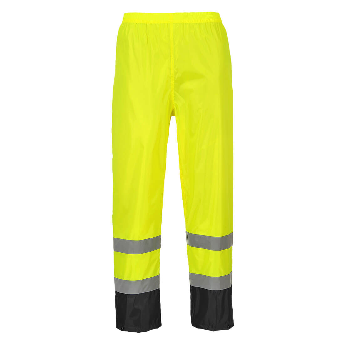 Portwest H444 Hi Vis Classic Contrast Rain Trousers 1#colour_yellow-black
