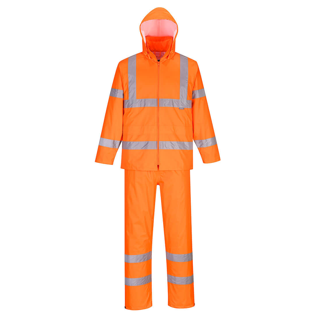Portwest H448 Hi Vis Packaway Rainsuit 1#colour_orange