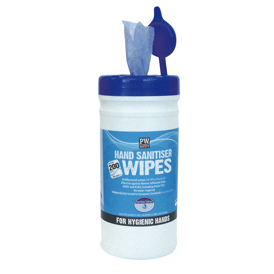Portwest IW40 Hand Sanitiser Wipes (200 Wipes) 1#colour_blue