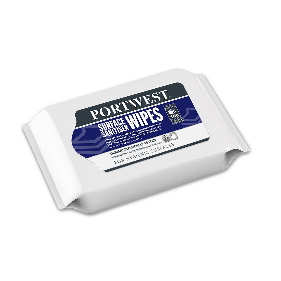 Portwest IW51 Surface Wipes Wrap (100 Wipes) 1#colour_white