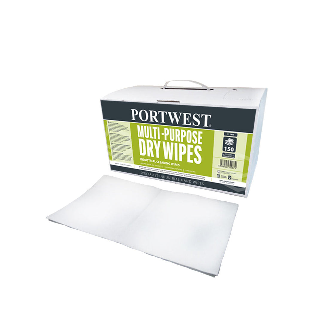 Portwest IW90 Multi-Purpose Dry Wipes (150 Wipes) 1#colour_white