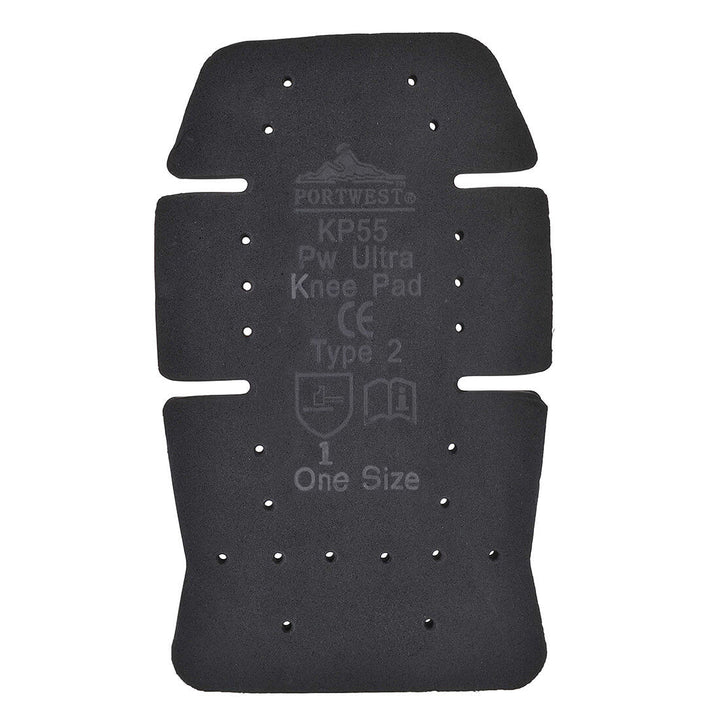 Portwest KP55 Portwest Ultra Knee Pad Black Front#colour_black