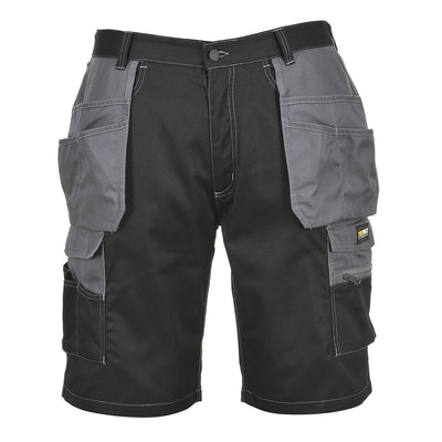 Portwest KS18 Granite Holster Shorts 1#colour_black-zoom-grey