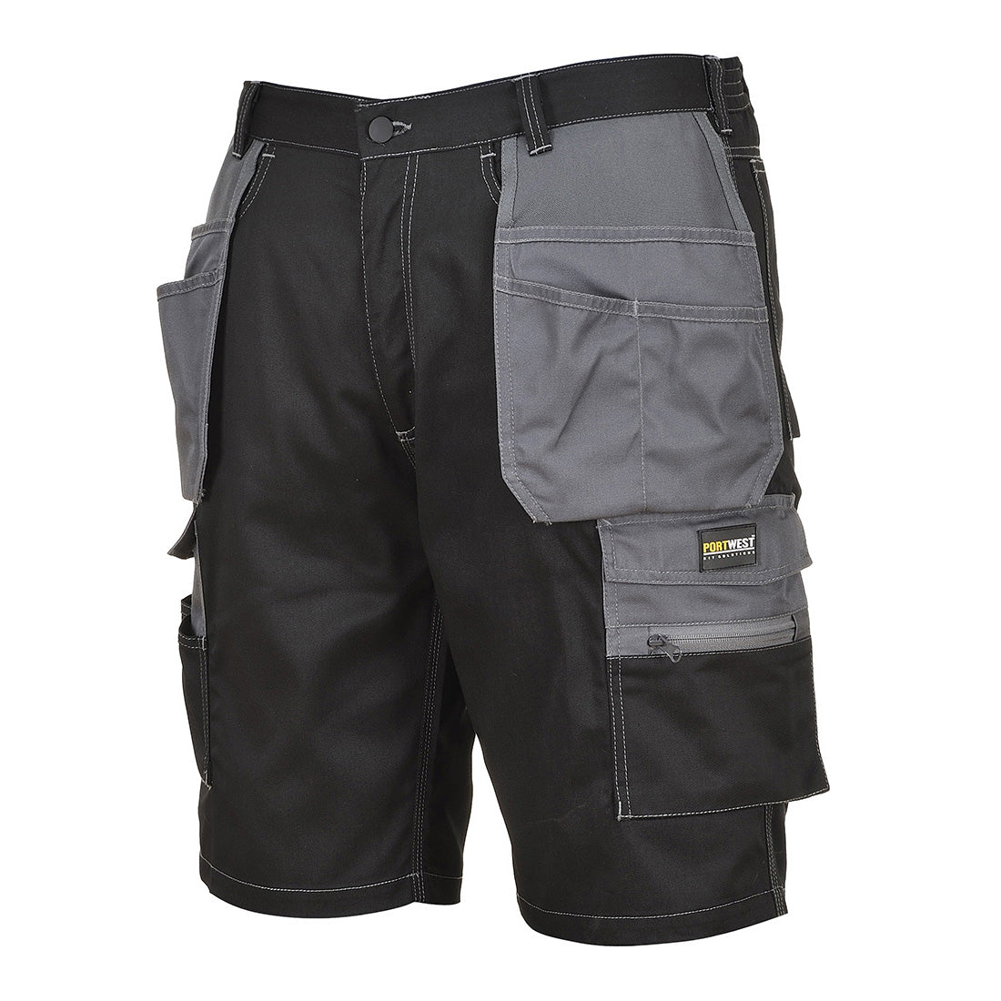 Portwest KS18 Granite Holster Shorts 1#colour_black-zoom-grey 2#colour_black-zoom-grey