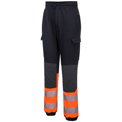 Portwest KX341 KX3 Hi Vis Flexi Trousers 1#colour_black-orange 2#colour_black-orange
