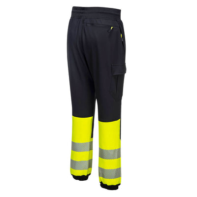 Portwest KX341 KX3 Hi Vis Flexi Trousers 1#colour_black-yellow 2#colour_black-yellow 3#colour_black-yellow