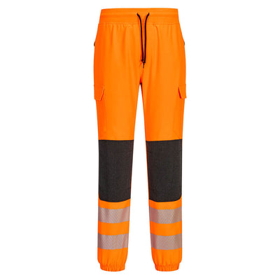 Portwest KX346 KX3 Hi-Vis Flexi Class 2 Jogger Pants 1#colour_orange-black
